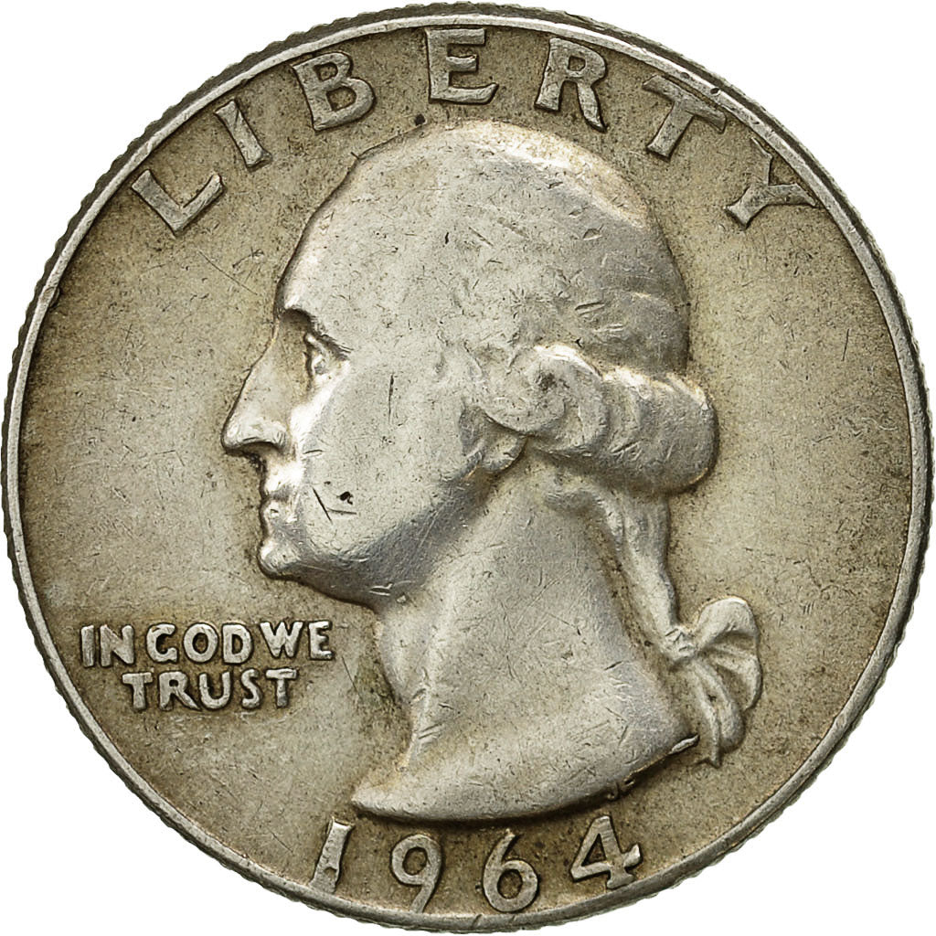United States, Washington Quarter, Quarter, 1964, U.S. Mint, Denver, AU(50-53)