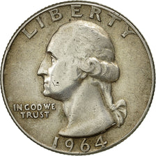 United States, Washington Quarter, Quarter, 1964, U.S. Mint, Denver, AU(50-53)