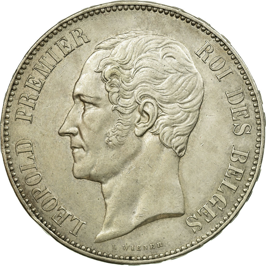 Coin, Belgium, Leopold I, 5 Francs, 1853, AU(55-58), Silver, KM:2.1