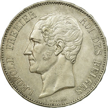 Moneta, Belgio, Leopold I, 5 Francs, 1853, SPL-, Argento, KM:2.1