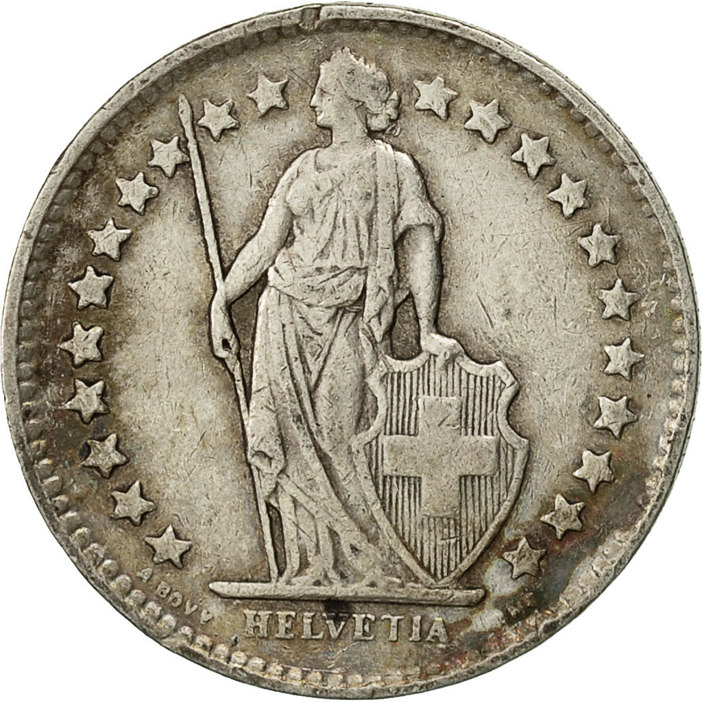 Moneda, Suiza, 1/2 Franc, 1946, Bern, MBC, Plata, KM:23