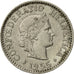 Coin, Switzerland, 10 Rappen, 1955, Bern, EF(40-45), Copper-nickel, KM:27