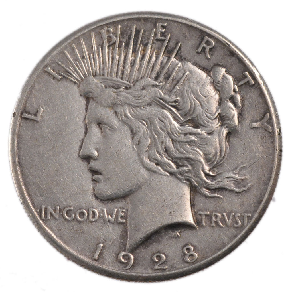 United States, Peace Dollar, 1 Dollar, 1928, KM #150, EF(40-45), Silver, 38.1,..
