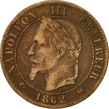 Moneta, Francia, Napoleon III, Napoléon III, 2 Centimes, 1862, Bordeaux, MB