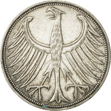 GERMANY - FEDERAL REPUBLIC, 5 Mark, 1951, Stuttgart, VF(30-35), Silver, KM:112.1