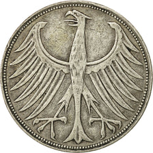 Coin, GERMANY - FEDERAL REPUBLIC, 5 Mark, 1951, Stuttgart, EF(40-45), Silver