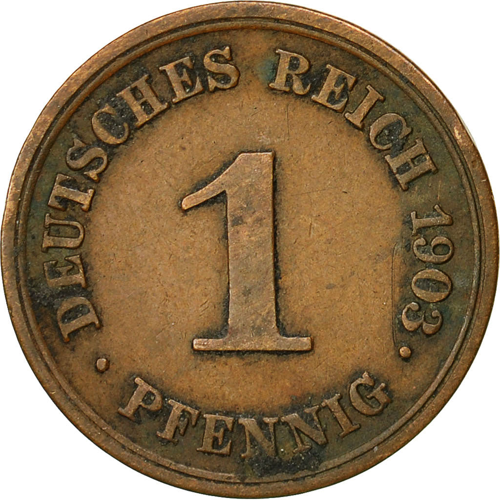 Munten, DUITSLAND - KEIZERRIJK, Wilhelm II, Pfennig, 1903, Muldenhütten, ZF