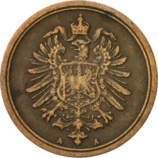 Coin, GERMANY - EMPIRE, Wilhelm I, Pfennig, 1876, Berlin, EF(40-45), Copper