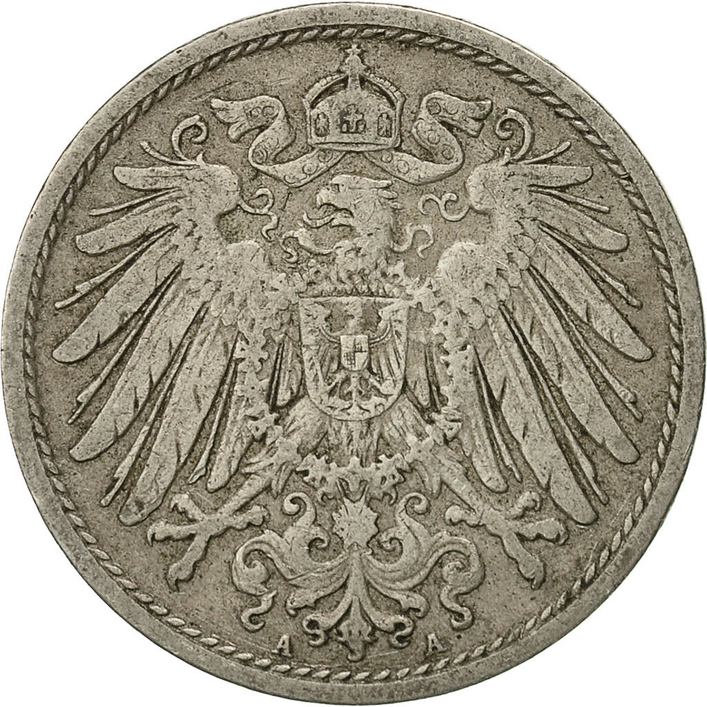 Moneta, GERMANIA - IMPERO, Wilhelm II, 10 Pfennig, 1902, Berlin, BB