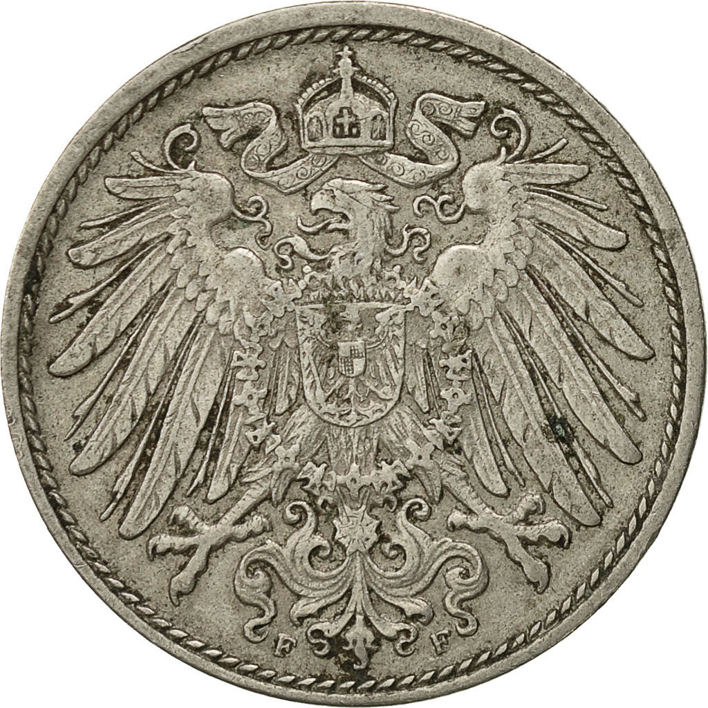 Coin, GERMANY - EMPIRE, Wilhelm II, 10 Pfennig, 1910, Stuttgart, EF(40-45)