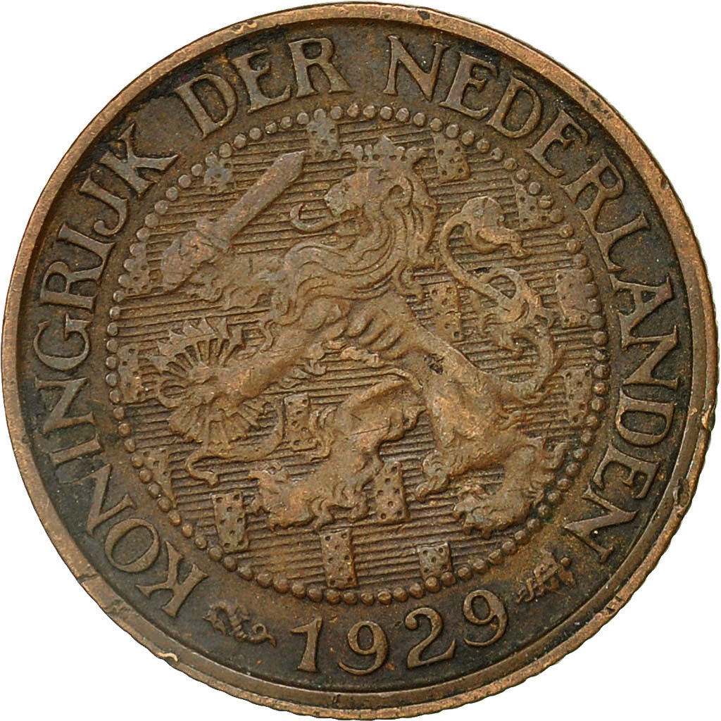 Coin, Netherlands, Wilhelmina I, Cent, 1929, EF(40-45), Bronze, KM:152