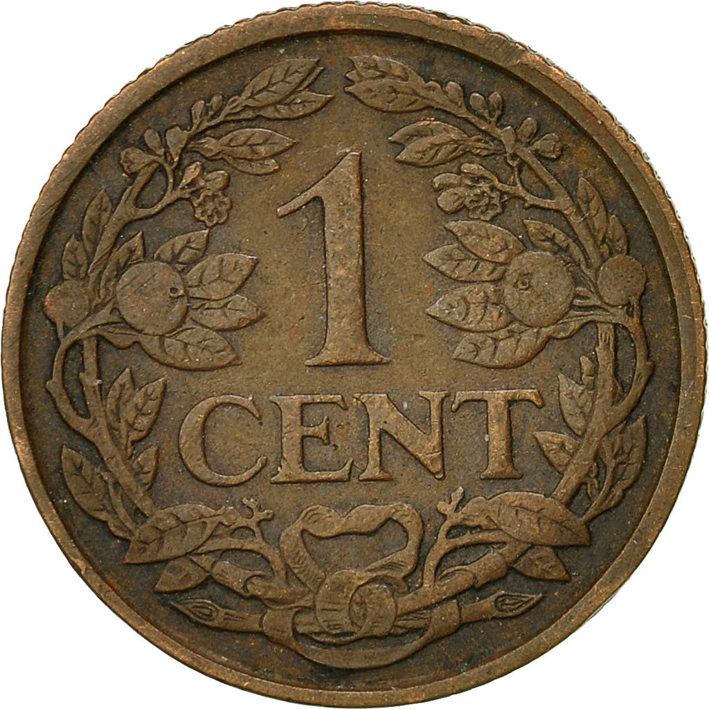 Coin, Netherlands, Wilhelmina I, Cent, 1929, EF(40-45), Bronze, KM:152