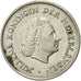 Coin, Netherlands, Juliana, 25 Cents, 1958, VF(30-35), Nickel, KM:183