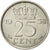 Munten, Nederland, Juliana, 25 Cents, 1958, FR+, Nickel, KM:183