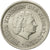 Moneda, Países Bajos, Juliana, 25 Cents, 1957, MBC, Níquel, KM:183