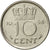 Moneda, Países Bajos, Wilhelmina I, 10 Cents, 1948, BC+, Níquel, KM:177