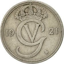 Coin, Sweden, Gustaf V, 25 Öre, 1921, EF(40-45), Nickel-Bronze, KM:798