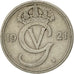 Coin, Sweden, Gustaf V, 25 Öre, 1921, EF(40-45), Nickel-Bronze, KM:798