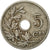 Moneta, Belgio, 5 Centimes, 1908, MB, Rame-nichel, KM:55