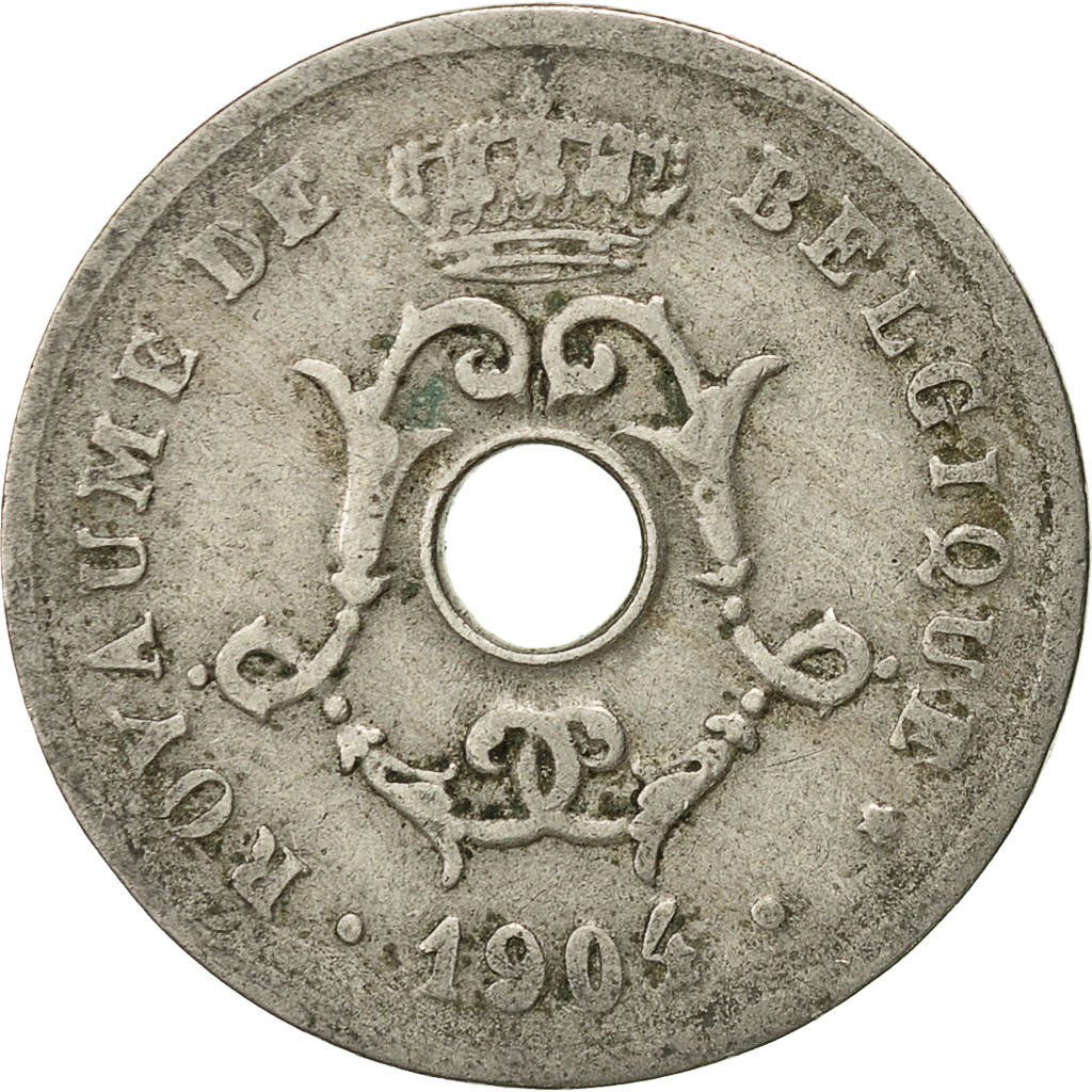 Moneta, Belgio, 10 Centimes, 1904, MB+, Rame-nichel, KM:52