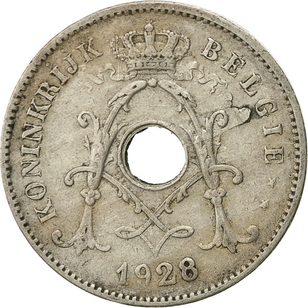 Coin, Belgium, 10 Centimes, 1928, VF(30-35), Copper-nickel, KM:86