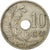 Moneta, Belgio, 10 Centimes, 1928, MB+, Rame-nichel, KM:86