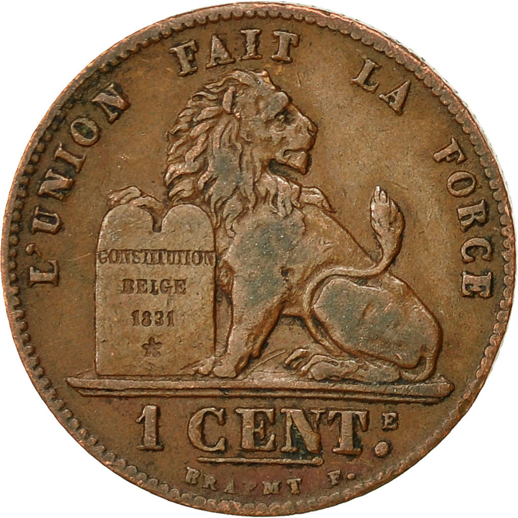 Coin, Belgium, Leopold II, Centime, 1901, AU(50-53), Copper, KM:33.1