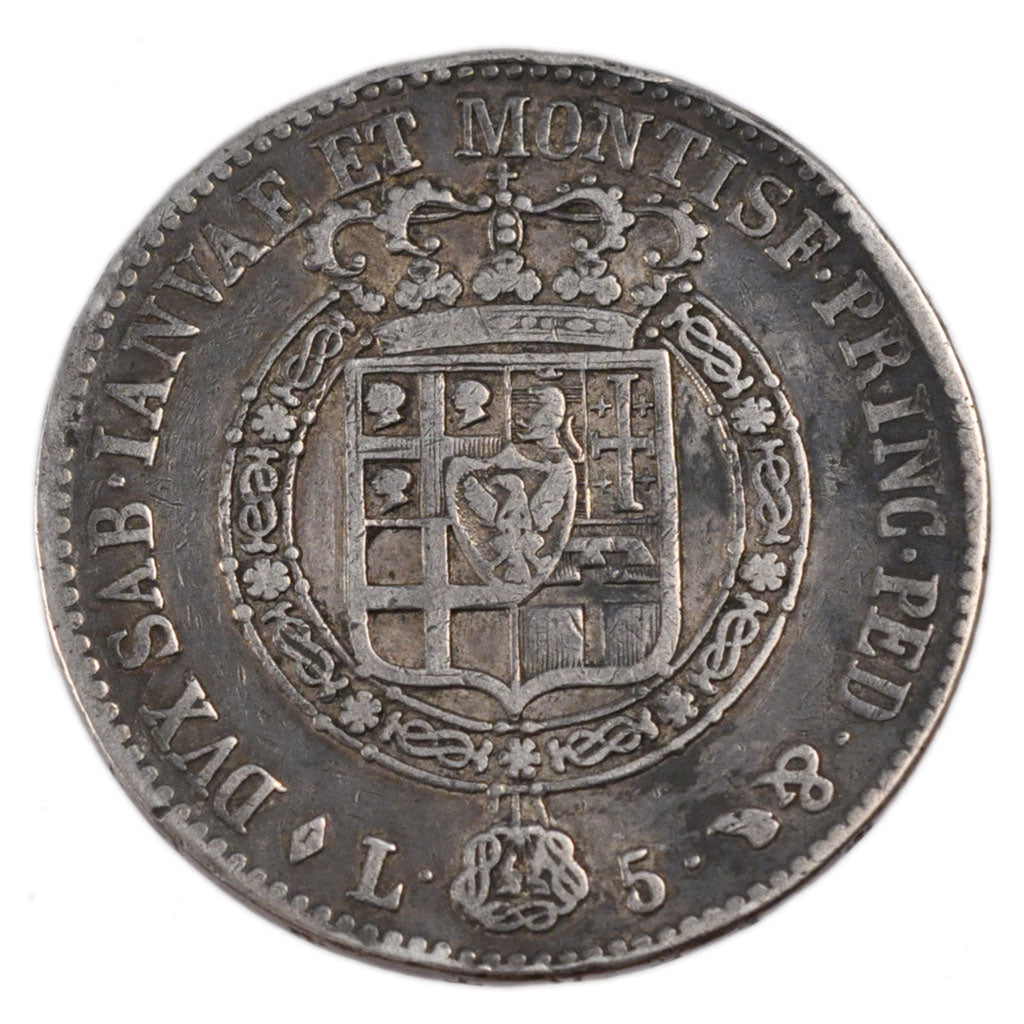 Italy, 5 Lire, 1820, KM #C# 92, EF(40-45), Silver, 25.00
