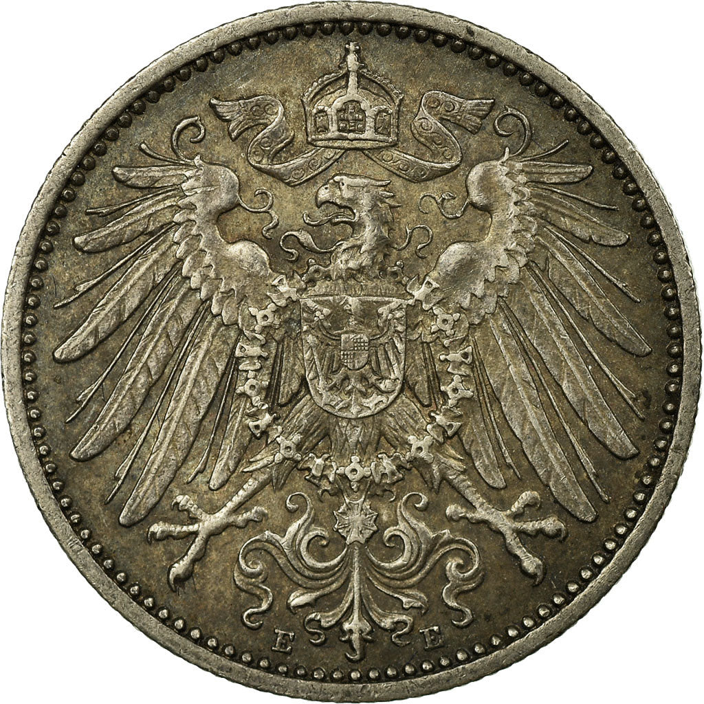 Münze, GERMANY - EMPIRE, Wilhelm II, Mark, 1909, Muldenhütten, SS+, Silber