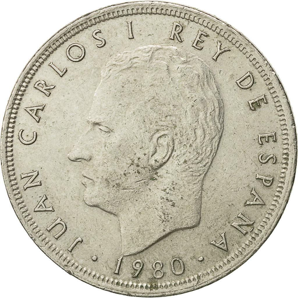 Coin, Spain, Juan Carlos I, 5 Pesetas, 1981, EF(40-45), Copper-nickel, KM:817