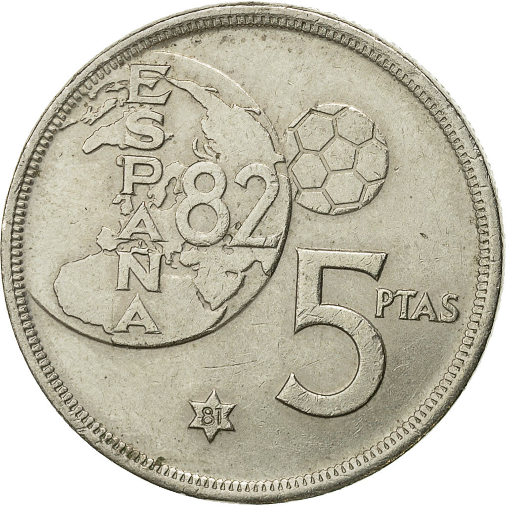 Coin, Spain, Juan Carlos I, 5 Pesetas, 1981, EF(40-45), Copper-nickel, KM:817