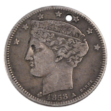 VENEZUELA, 2 Reales, 1858, Paris, KM #10, EF(40-45), Silver, 4.50