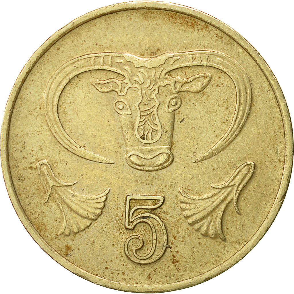 Coin, Cyprus, 5 Cents, 1985, EF(40-45), Nickel-brass, KM:55.2
