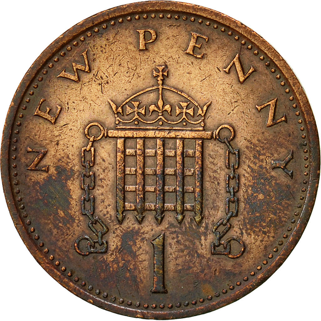 Monnaie, Grande-Bretagne, Elizabeth II, New Penny, 1971, TB+, Bronze, KM:915