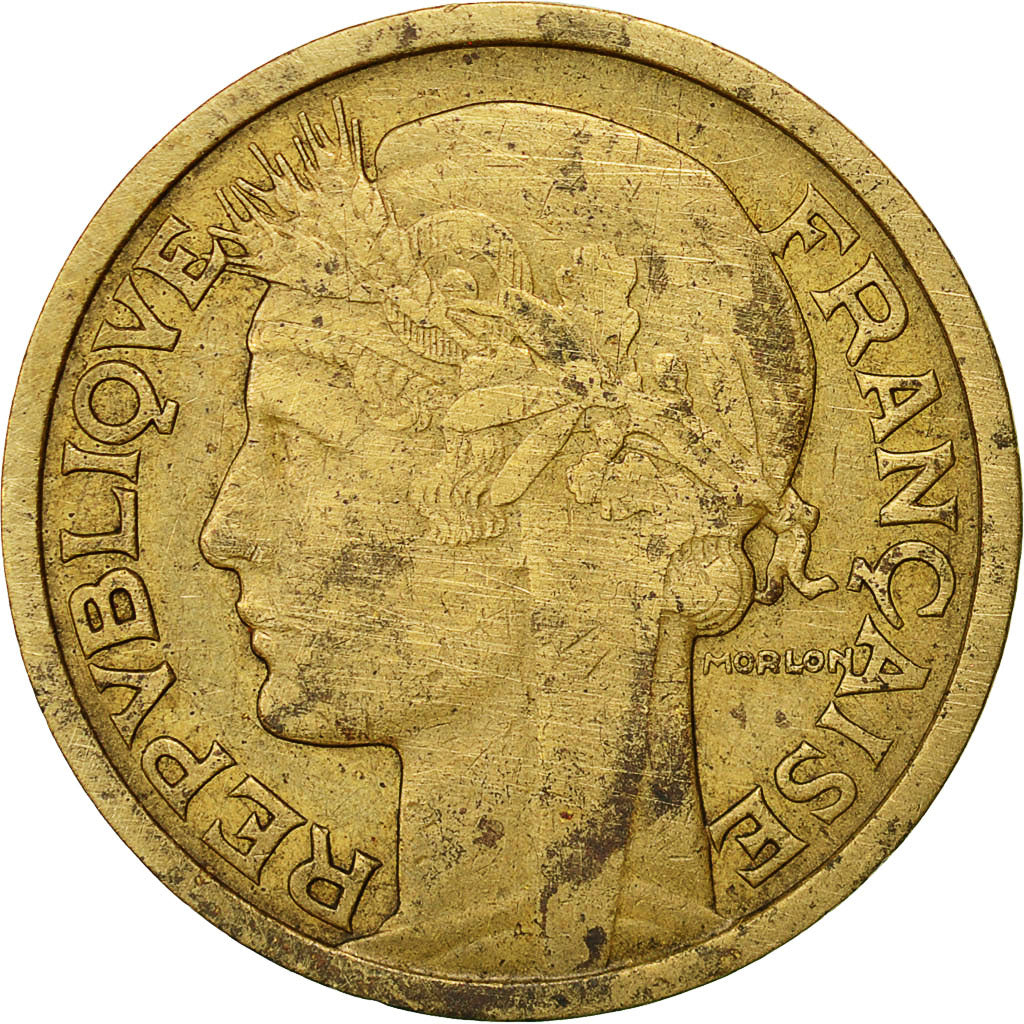Moneta, Francia, Morlon, 2 Francs, 1935, Paris, BB, Alluminio-bronzo, KM:886