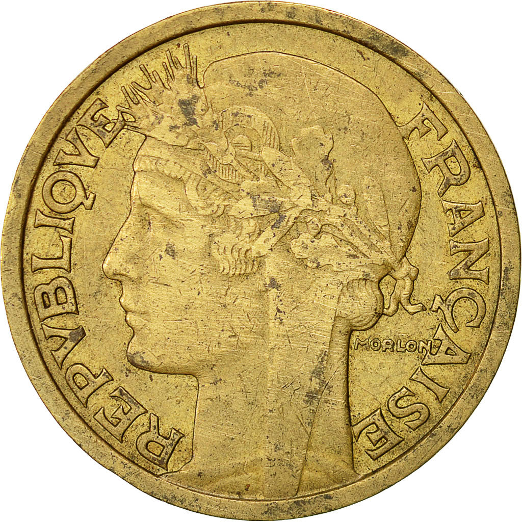 Moneta, Francia, Morlon, 2 Francs, 1935, Paris, BB, Alluminio-bronzo, KM:886