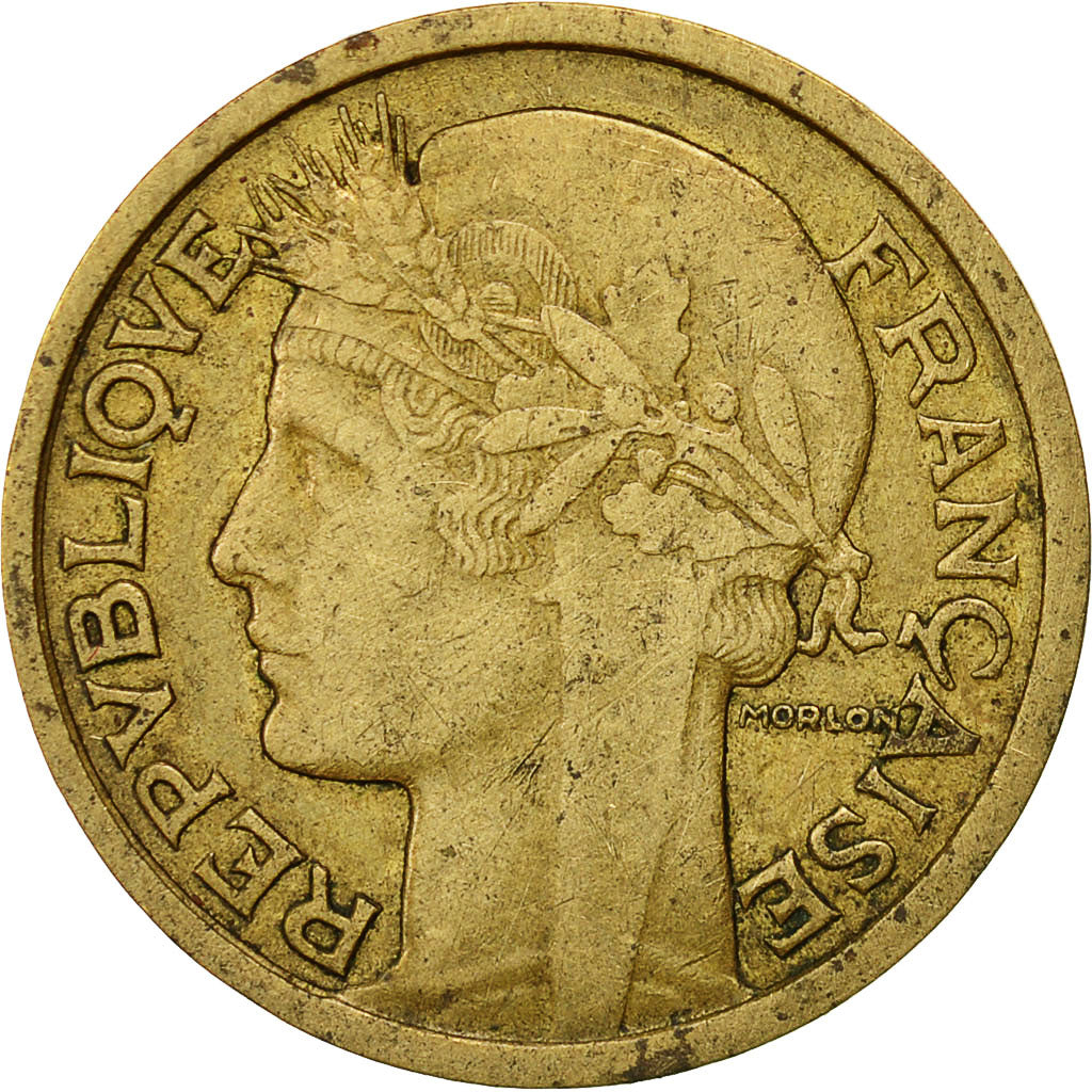 Coin, France, Morlon, Franc, 1935, Paris, EF(40-45), Aluminum-Bronze, KM:885