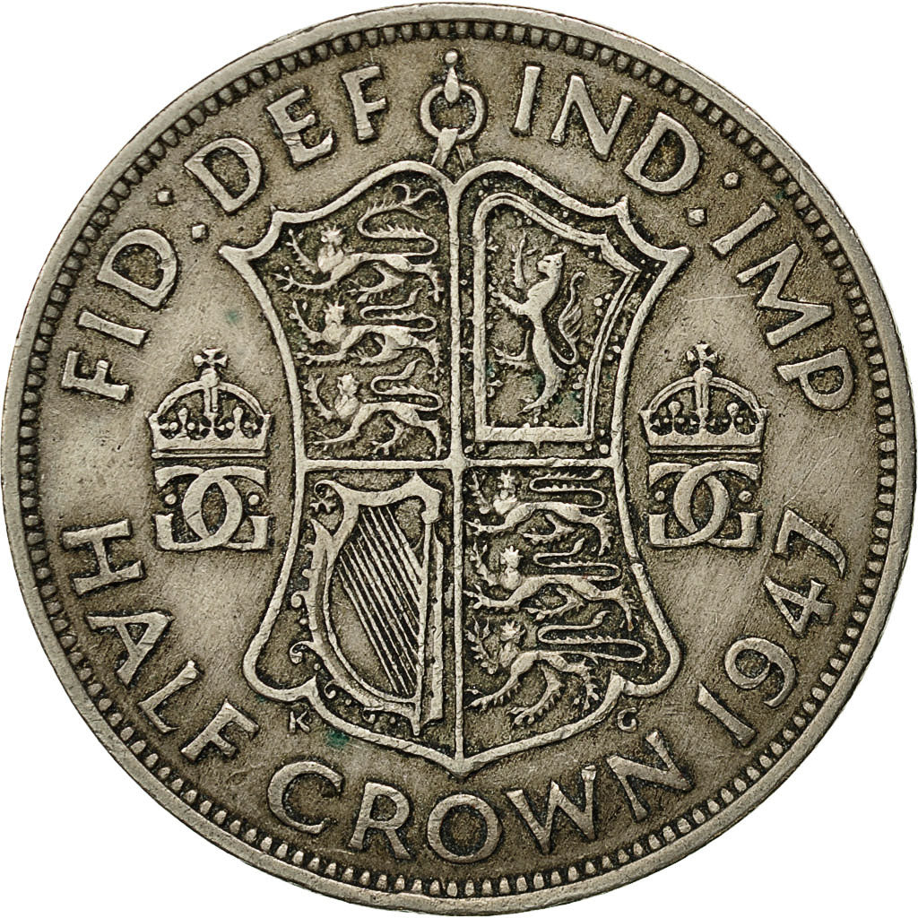 Coin, Great Britain, George VI, 1/2 Crown, 1947, EF(40-45), Copper-nickel