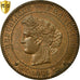Coin, France, Cérès, 10 Centimes, 1875, Paris, PCGS, MS63BN, Bronze, KM:815.1