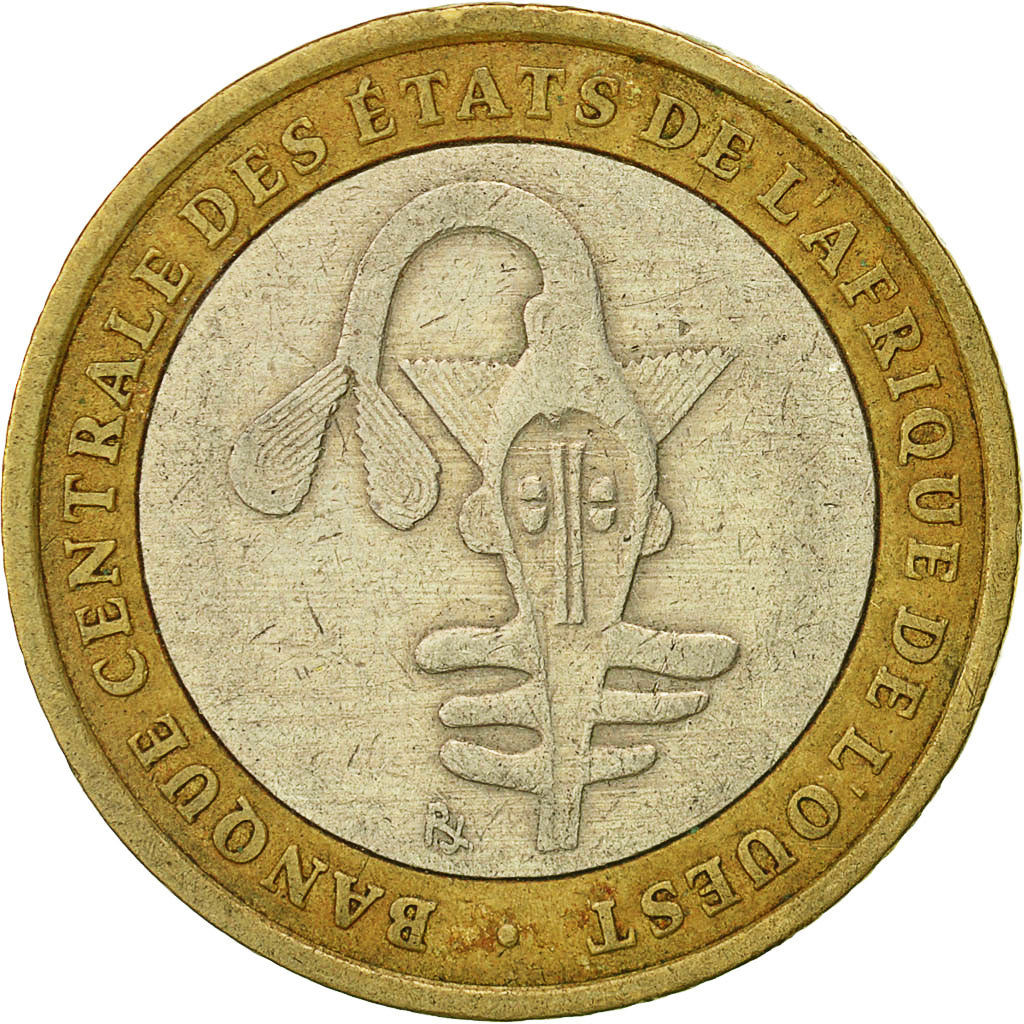 Coin, West African States, 500 Francs, 2004, Paris, EF(40-45), Bi-Metallic