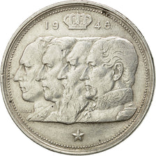 Coin, Belgium, 100 Francs, 100 Frank, 1948, EF(40-45), Silver, KM:138.1