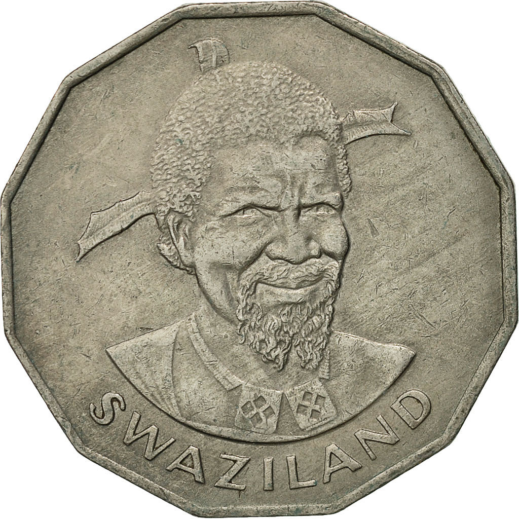 Coin, Swaziland, Sobhuza II, 50 Cents, 1975, British Royal Mint, EF(40-45)