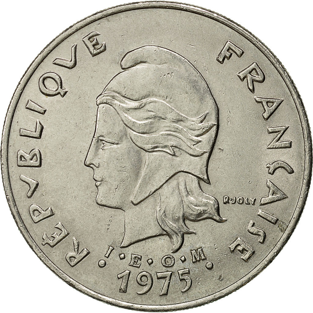 Münze, French Polynesia, 50 Francs, 1975, Paris, VZ, Nickel, KM:13