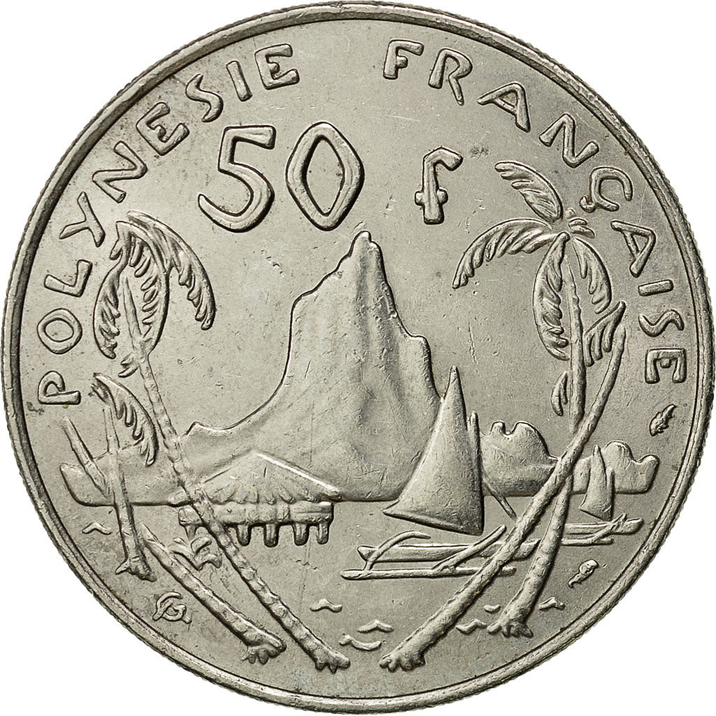 Münze, French Polynesia, 50 Francs, 1975, Paris, VZ, Nickel, KM:13
