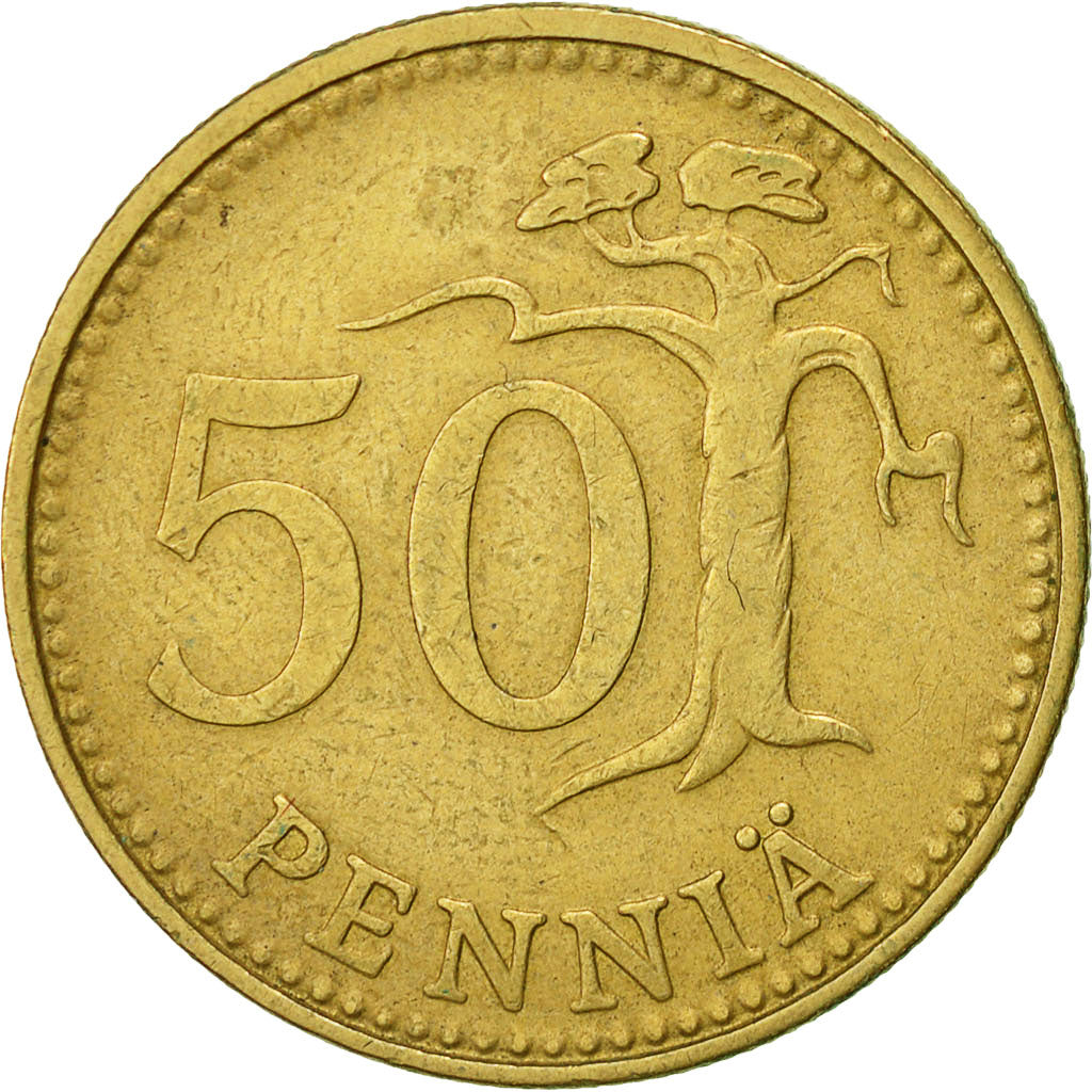 Coin, Finland, 50 Penniä, 1971, EF(40-45), Aluminum-Bronze, KM:48