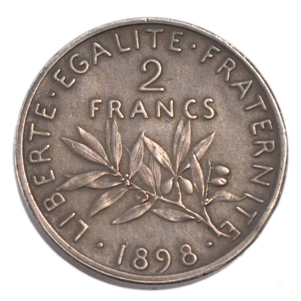 FRANCE, 2 Francs, MS(60-62), Silver, Gadoury #532P, 18.00