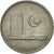 Moneta, Malezja, 10 Sen, 1976, Franklin Mint, EF(40-45), Miedź-Nikiel, KM:3