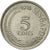 Moneta, Singapore, 5 Cents, 1976, Singapore Mint, BB+, Rame-nichel, KM:2