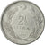 Moneda, Turquía, 2-1/2 Lira, 1977, MBC, Acero inoxidable, KM:893.2