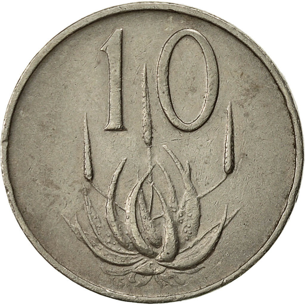 South Africa, 10 Cents, 1965, EF(40-45), Nickel, KM:68.1
